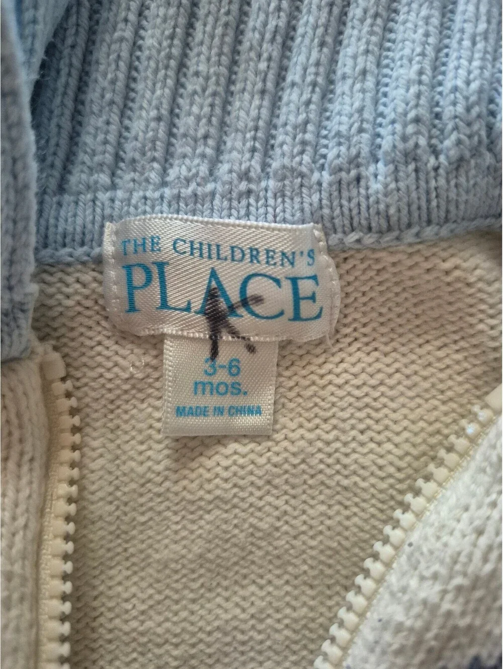 The Children's Place Baby Zip-Up Sweater 3-6 Months